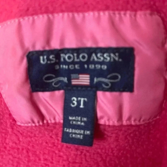 U.S. Polo Association Toddler Barbie Pink Hooded Puffer Jacket Size 3T - Picture 8 of 9